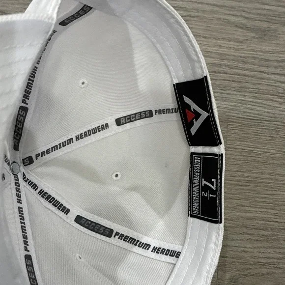 Access Plain White Fitted Hat | NWT | 7 1/2 - Picture 8 of 10